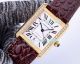Replica Cartier Tank Watch Yellow Gold Case White Dial Brown Leather Strap (4)_th.jpg